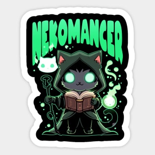 Nekomancer Kawaii Cat Necromancer Sticker